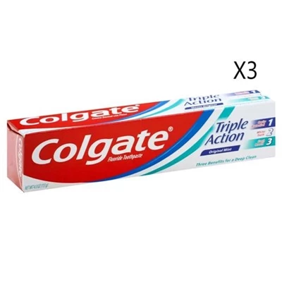 Colgate® Colgate Triple Action Toothpaste Original Mint 3 Packs