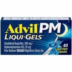 Advil® Advil PM Liqui Gels Pain Reliever Nighttime Sleep Aid 40 Liquid Filled Capsules