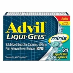 Advil® Advil LiquiGels Minis Pain Reliever Fever Reducer 20 Count Liquid Filled Capsules