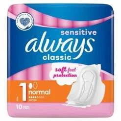 Always® Always Classic Sensitive 1 Normal 10 Pads