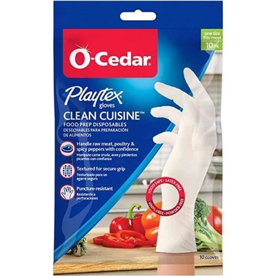 O-Cedar O Cedar Playtex Clean Cuisine Food Prep Disposable Gloves 10 Pack