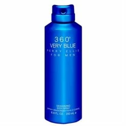 360 Very Blue By Perry Ellis For Men 6.8oz Deodorizing Body Spray Unboxed